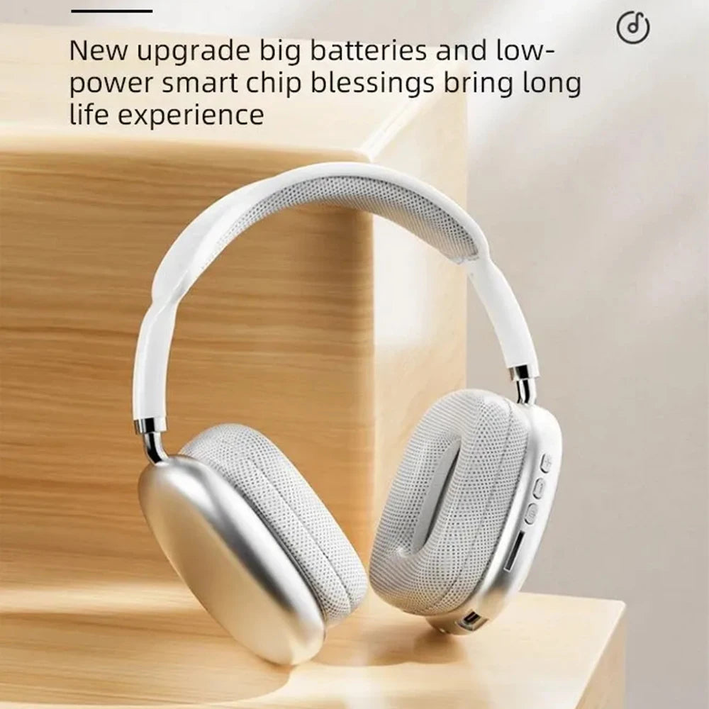 P9 Wireless Bluetooth Headphones Deep Bass,Noise Cancelling, Built-in Mic & 360° Surround Sound for Gaming, Sports & Everyday Use