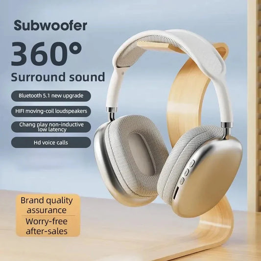 P9 Wireless Bluetooth Headphones Deep Bass,Noise Cancelling, Built-in Mic & 360° Surround Sound for Gaming, Sports & Everyday Use